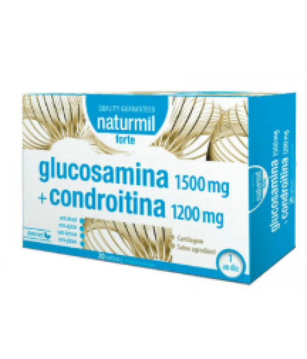 Glucosamina + Condroitina Forte - 20 Ampolas - Naturmil